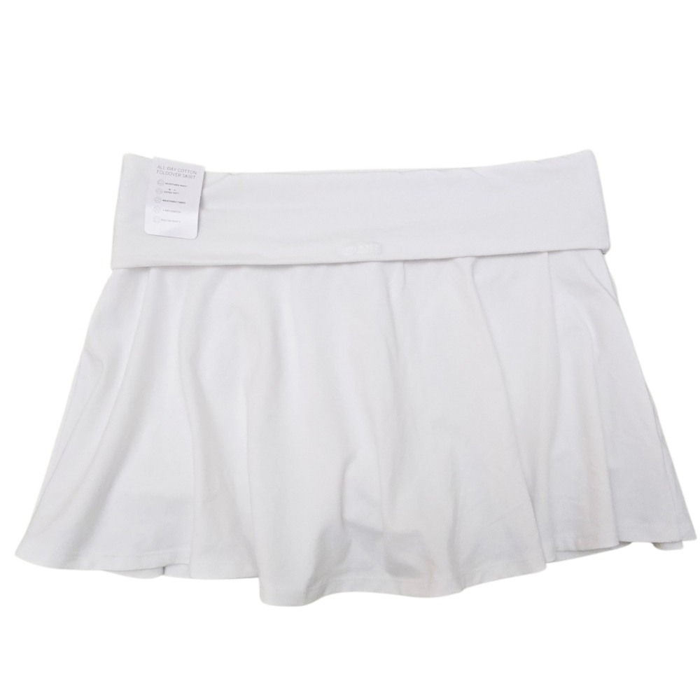 NWT Victoria's Secret PINK Large White Skort  Foldover Skirt Built-In Shorts L - Picture 6 of 9